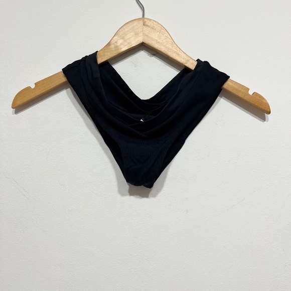 NEW L*Space Pratt Ribbed Knit Stretch V Waist Swim Bathing Suit Bikini Bottom S - Picture 1 of 3